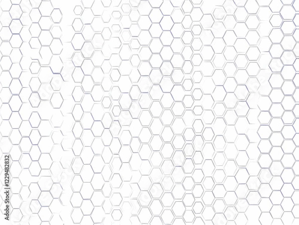 Fototapeta Abstract white background with hexagon shapes forms a seamless pattern smoothly.
