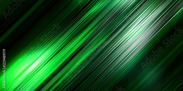 Fototapeta Abstract green diagonal lines background creates a dynamic and vibrant visual effect.