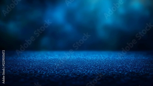 Fototapeta Dark Blue Glittering Surface with Abstract Blurred Background Creates a Mystical and Elegant Ambiance.