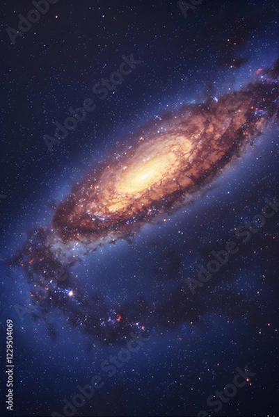 Fototapeta Ineffable Grandeur: The Luminous Wonders of the Milky Way Galaxy from Outer Space