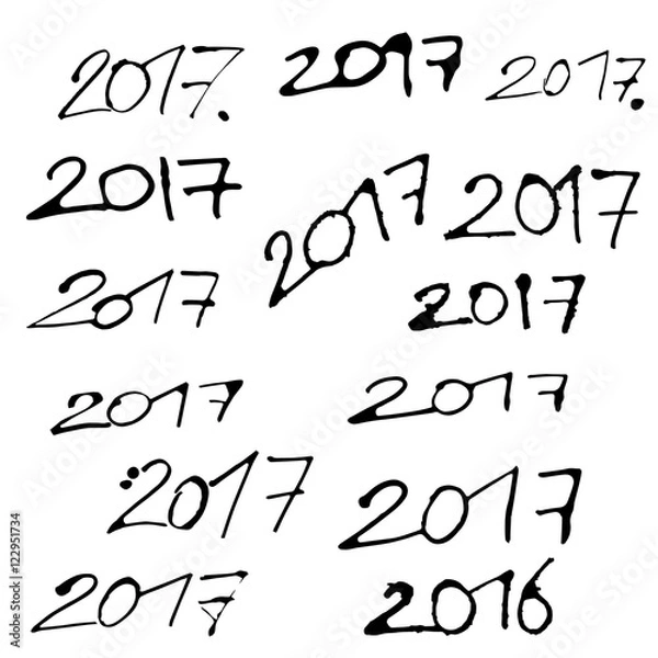 Fototapeta Numbers seamless pattern New Year