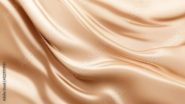 Obraz Abstract, flowing, wavy beige fabric.