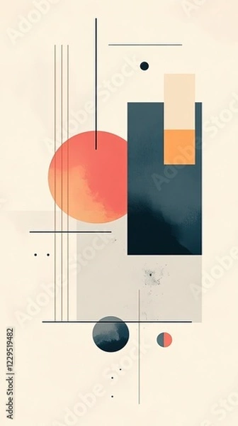 Obraz Abstract geometric background with colorful shapes.