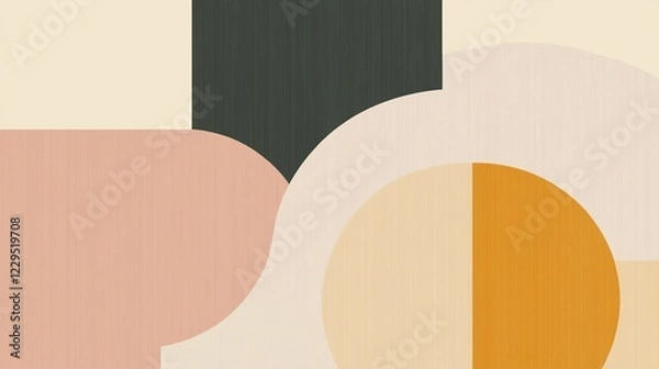 Obraz Abstract geometric background with soft colors and textures.