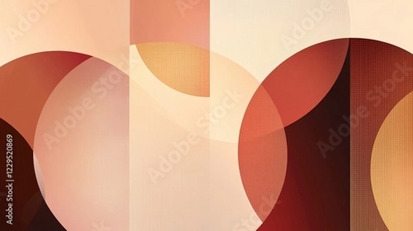 Obraz Abstract geometrical circles with warm brown tones.