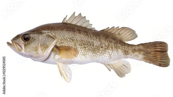 Fototapeta A Magnificent and Distinctive Cod Fish: A Prime Seafood in the Ocean Realm. This large - sized, silver - hued fish is a staple in the seafood market