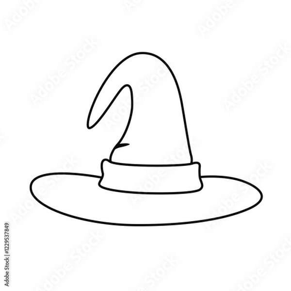 Obraz witch's hat coloring pages