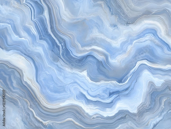 Fototapeta Abstract Blue Marble Texture Background Creates Smooth Wavy Pattern with Elegant Design Seamlessly