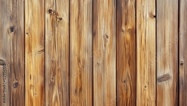 Fototapeta Textured wooden wall displays various shades of brown and natural patterns in a rustic setting