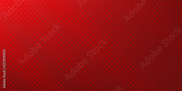 Fototapeta Red diagonal geometric shape with halftone. Modern fiber textured vector
