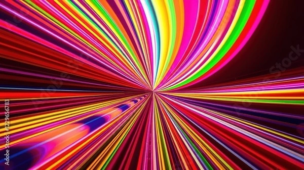 Fototapeta Spring Abstract Background with Radiating Lines and Shadows