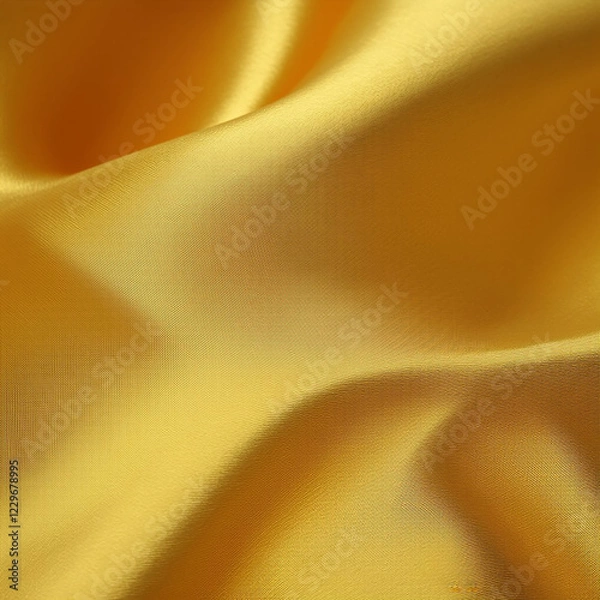 Fototapeta Golden silk, satin close up. Fabric texture
