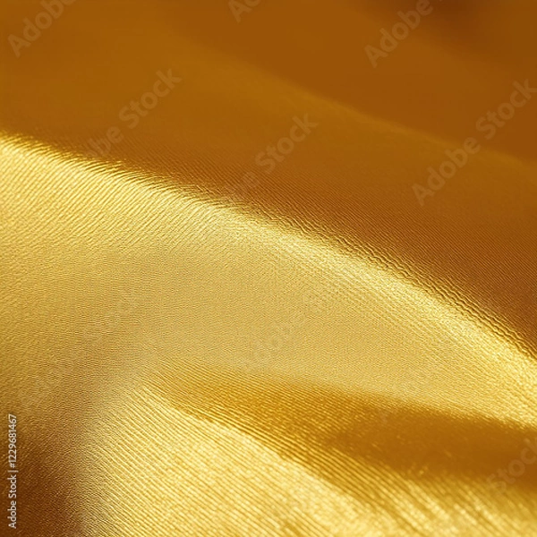 Fototapeta Golden silk, satin close up. Fabric texture