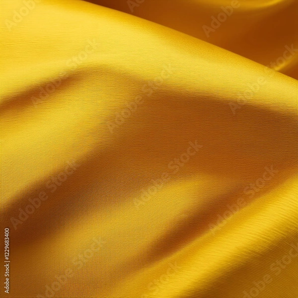 Fototapeta Golden silk, satin close up. Fabric texture