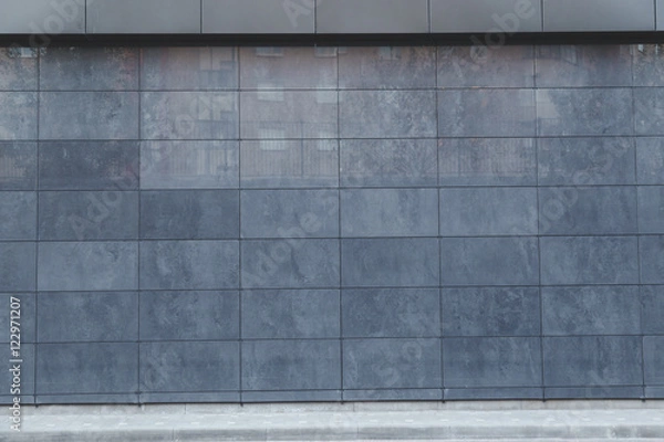 Fototapeta Metal wall tiles, detail facade, modern constrution