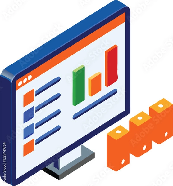Obraz Data Analysis and Review Icon in SVG Format"