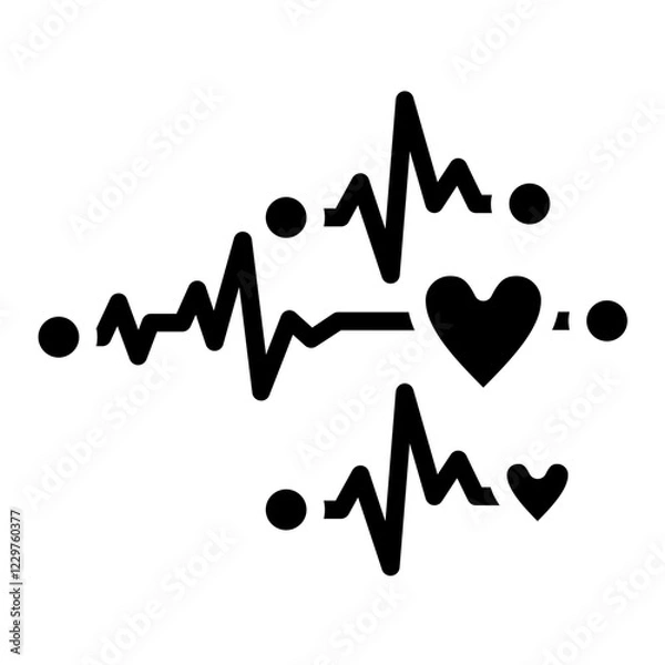 Obraz Vector Design Heartbeat Icon Style