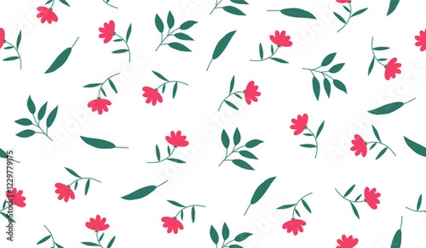 Fototapeta Floral seamless pattern design vector