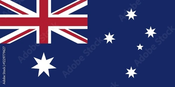 Fototapeta Flag of Australia, Vector illustration