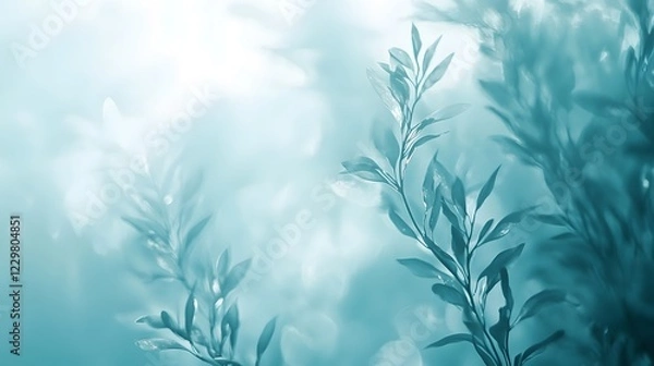 Fototapeta Calm Ocean Waves with Seaweed