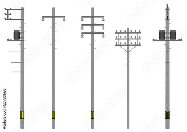 Obraz 電信棒イラストセット