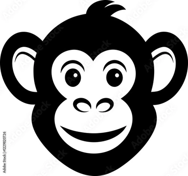 Obraz African Animal Faces.Monkey heads with various facial expressions - vector icon set.Cheerful Monkeys.Vector collection of monkeys in a detailed style.
