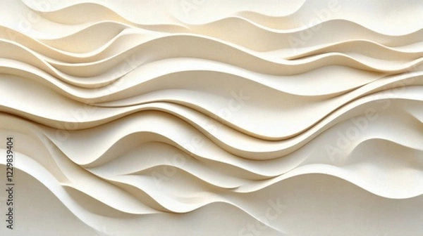 Fototapeta Abstract beige wave pattern background texture.