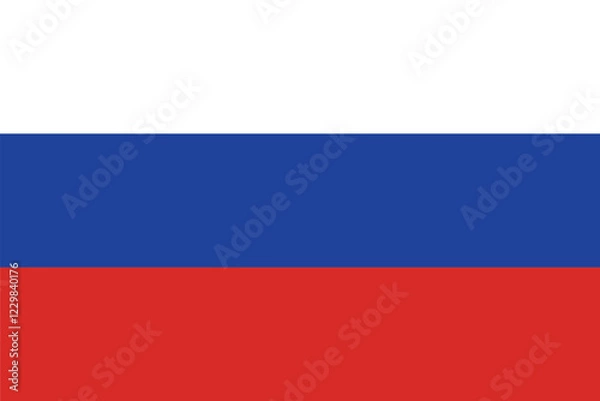 Obraz Flag of Russia, patriotic background, official Russian federation emblem, symbol of Russia