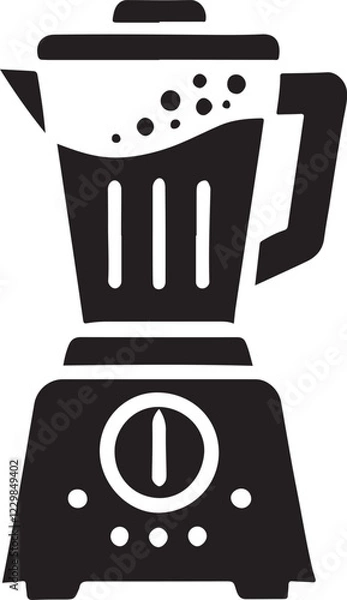 Obraz Blender Silhouette Vector In White Background 