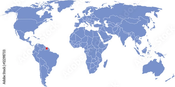 Fototapeta There is a global map of the world