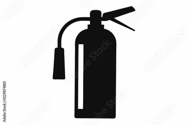 Fototapeta fire-extinguisher silhouette