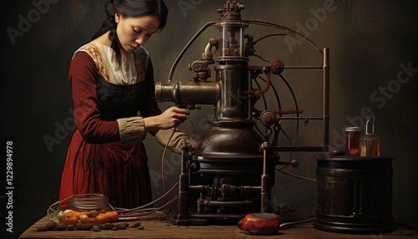 Fototapeta portrait of a female scientist