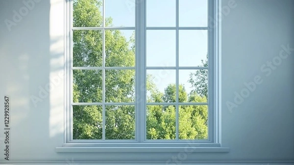 Fototapeta Serene View: A Window to Nature's Embrace