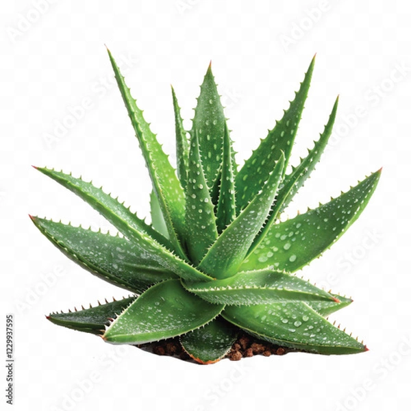 Obraz realistic 3d Aloe Vera pup isolated on white background 
