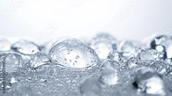 Fototapeta Abstract Close-Up of Icy Water Droplets