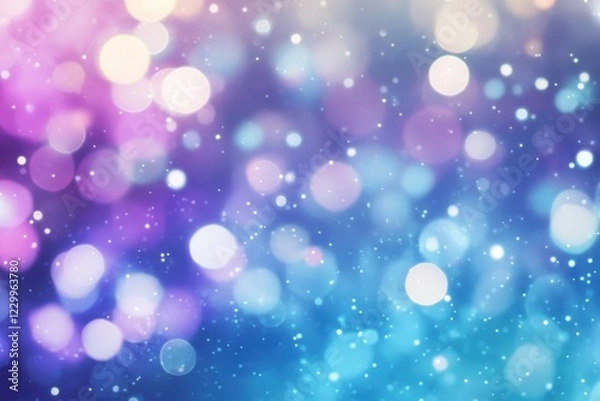Fototapeta Abstract Bokeh Background with Purple and Blue Lights