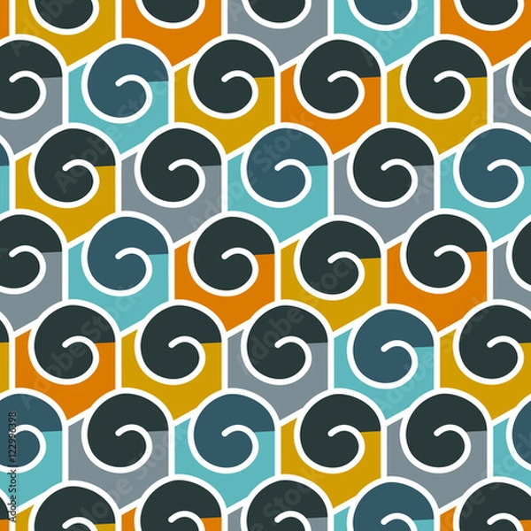 Obraz Geometric abstract seamless pattern. Linear motif background