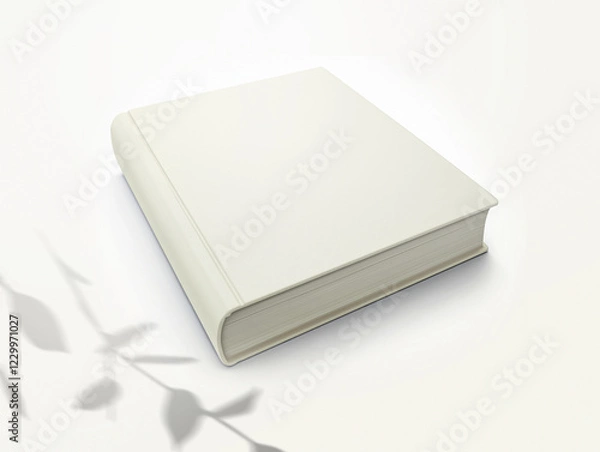 Fototapeta A premium blank book mockup for showcasing your design.