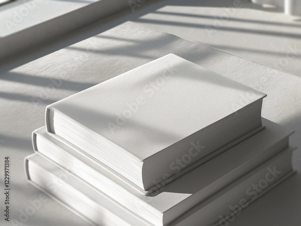 Fototapeta A premium blank book mockup for showcasing your design.