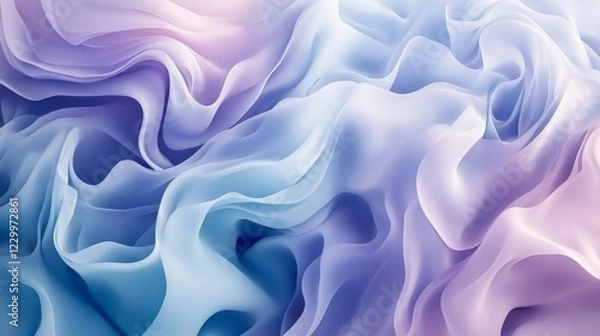 Fototapeta A smooth gradient abstract background in shades of blue and purple, with soft, flowing transitions and a slight blur effect for a calming visual