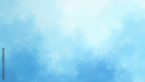 Fototapeta Soft, airy light blue gradient texture Subtle cloud-like pattern , backdrop, subtle