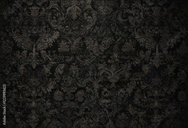 Obraz Dark, intricate patterns with gothic damask design,  texture,  old, gothic