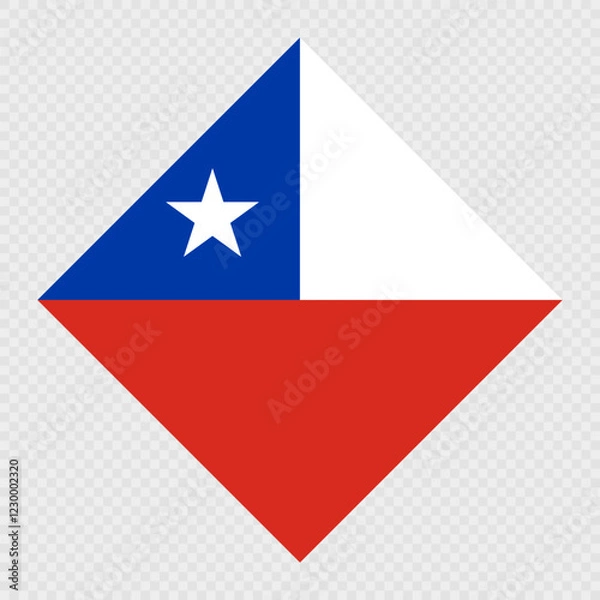 Fototapeta Chile rhombus flag. Vector illustration.