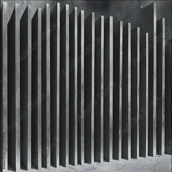 Fototapeta Grey panels stand city background