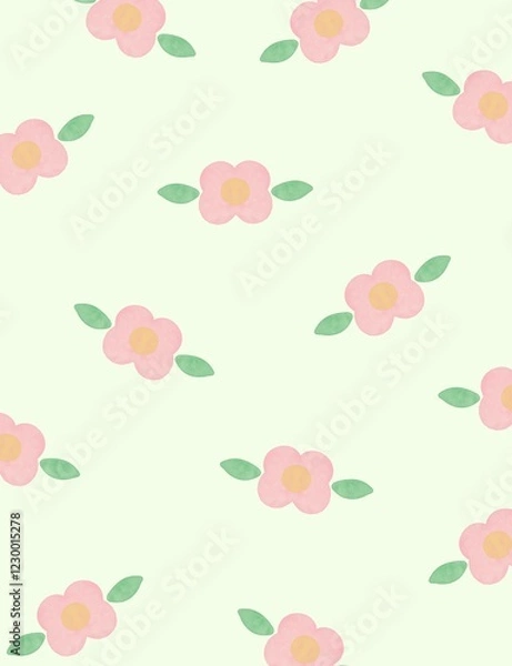 Obraz seamless pattern with pink flowers