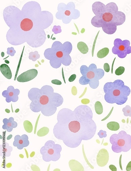 Obraz purple flower pattern background