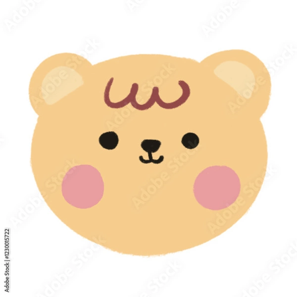 Obraz yellow cute bear icon