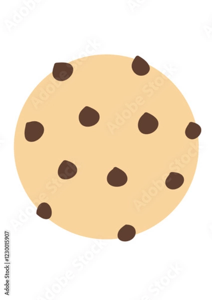 Obraz classic chocolate cookies illustration