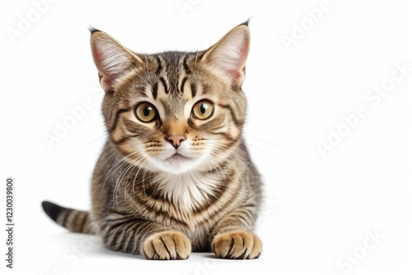 Fototapeta there is a cat that is sitting down on the floor