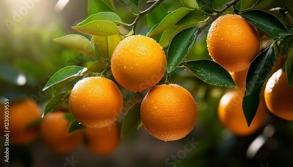 Obraz oranges on tree